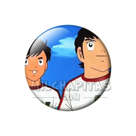 Chapa de Oliver y Benji: Johnny Mason y Ted Carter