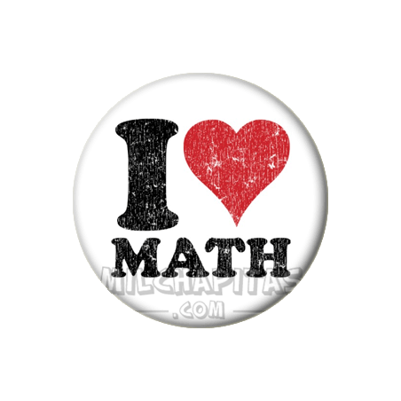 Chapa de I love...: I love Math
