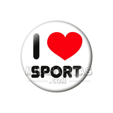 Chapa de I love...: I love sport