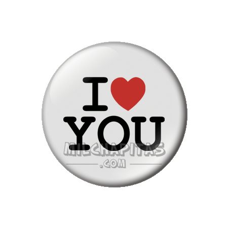 Chapa de I love...: I love you