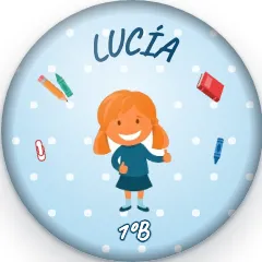 Mi cole, mi nombre · Chapas de clase