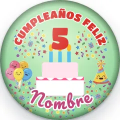 Tarta · Chapas de cumpleaños