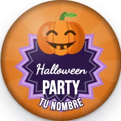 Calabaza party · Chapas de Halloween