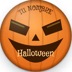 Cara de calabaza · Chapas de Halloween