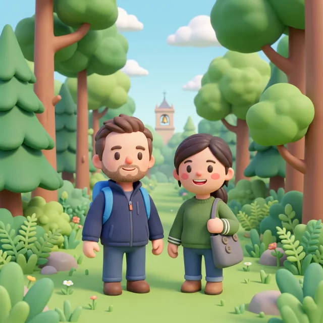 Chapa con una foto convertida con el filtro IA Animal Crossing